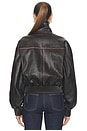 view 5 of 5 Cantini Bomber in Washed Dark Brown