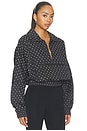 view 2 of 5 Virgo Half Zip Pullover in Noir Micro Dot