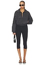 view 5 of 5 Virgo Half Zip Pullover in Noir Micro Dot