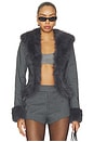 view 2 of 6 Clarra Jacket in Grey Stripe