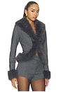 view 4 of 6 Clarra Jacket in Grey Stripe