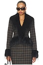 view 1 of 4 Cairo Jacket in Charcoal Plaid