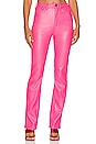 view 1 of 4 Heston Faux Leather Pant in Azalea Pink
