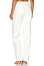 view 3 of 4 PANTALON CUIR VÉGÉTALIEN NOE in Blanc Python