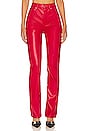 view 1 of 4 Faux Leather Heston Straight Leg Pants in Jester Red