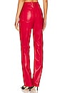 view 3 of 4 Faux Leather Heston Straight Leg Pants in Jester Red