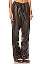 view 3 of 5 Faux Leather Frankie Parachute Pants in Java