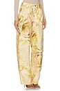 view 3 of 11 The Hr Chippy Barrel Pant in Gold Rose Print