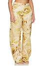 view 4 of 11 The Hr Chippy Barrel Pant in Gold Rose Print