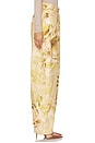 view 5 of 11 The Hr Chippy Barrel Pant in Gold Rose Print