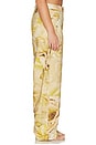 view 6 of 11 The Hr Chippy Barrel Pant in Gold Rose Print