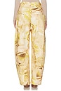 view 7 of 11 The Hr Chippy Barrel Pant in Gold Rose Print