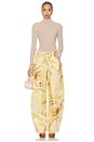 view 9 of 11 The Hr Chippy Barrel Pant in Gold Rose Print