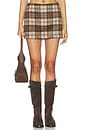 view 1 of 6 THE LOW RISE FUR MINI スカート in Brown & Tan