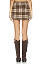 view 7 of 11 The Low Rise Fur Mini Skirt in Brown & Tan