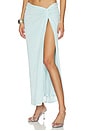 view 3 of 6 Lorli Burnout Velvet Skirt in Blue Bell Paisley