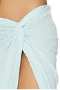 view 6 of 6 Lorli Burnout Velvet Skirt in Blue Bell Paisley