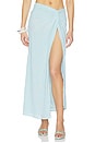 view 1 of 6 Lorli Burnout Velvet Skirt in Bluebell Paisley