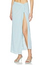 view 3 of 6 Lorli Burnout Velvet Skirt in Bluebell Paisley