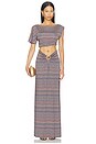 view 6 of 6 JUPE CARR SHINY KNIT in Chevron Stripe
