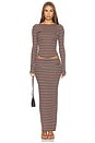 view 6 of 6 JUPE ESIN COZY RIB in Chocolate Stripe