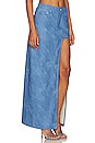 view 2 of 4 Bianca Maxi Skirt with High Slit in Indigo Blue