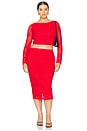 view 10 of 11 Riley Lace Skirt in Risky Red