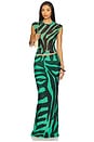 view 5 of 6 Tegan Skirt in Green Zebra