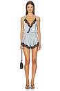 view 1 of 4 Kae Romper in Soft Stripe