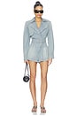 view 1 of 3 Feyra Trench Romper in Sky Blue Wash