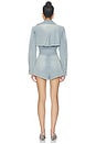 view 4 of 3 Feyra Trench Romper in Sky Blue Wash