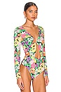 view 3 of 5 Indy Bodysuit in Neon Garden