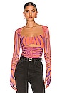 view 1 of 4 Noreen Top in Orange Zebra