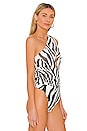 view 3 of 5 Kim Bodysuit in Blanc Zebra