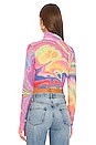 view 3 of 4 TOP COL MONTANT EN MESH MICAELA in Abstract Multi Marble