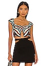view 1 of 4 Nylah Crop Top in Teal Zebra