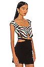 view 2 of 4 Nylah Crop Top in Teal Zebra