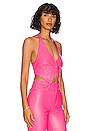 view 2 of 4 Marin Vegan Leather Top in Azalea Pink