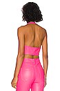 view 3 of 4 Marin Vegan Leather Top in Azalea Pink