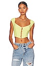 view 1 of 4 Myla Corset Crop Top in Sunny Lime