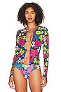 view 2 of 5 Kaya Bodysuit in Neon Night Garden