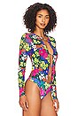 view 3 of 5 Kaya Bodysuit in Neon Night Garden