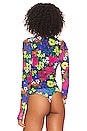 view 4 of 5 Kaya Bodysuit in Neon Night Garden
