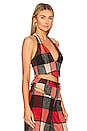 view 2 of 4 Neva Zip Corset Top in Plaid