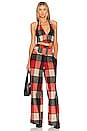 view 4 of 4 Neva Zip Corset Top in Plaid