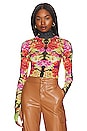 view 1 of 4 Zadie Top in Placement Noir Rose