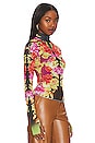 view 2 of 4 Zadie Top in Placement Noir Rose