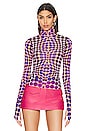 view 1 of 4 Zadie Top in Purple Multi Dot