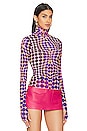 view 2 of 4 Zadie Top in Purple Multi Dot