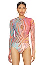 view 2 of 5 Marilyn Bodysuit in Multi Color Zebra